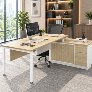 Sistema de Oficina AY, Escritorio Ejecutivo en Forma de L, Elegante y Moderno, de 7 Pies, Profesional, de Aglomerado de Melamina, para Oficina Comercial o en Casa - Product Image 1