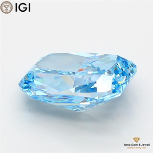 เพชร CVD ทรงคุชชั่น 4.00 กะรัต สีฟ้าสดใส ระดับความสะอาด VS1 พร้อมใบรับรอง IGI สำหรับแหวนขอแต่งงานพิเศษ - Product Image 4