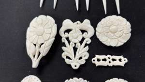 Épingle à cheveux en os sculptée à la main, écologique, en os de bovin, pour coiffures minimalistes, coiffures de mariée et cadeau artisanal, vente en gros - Product Image 4