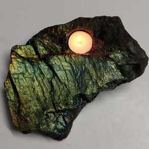 Support de bougie en cristal naturel en gros, bougeoir décoratif pour table, idéal pour mariages, bougies chauffe-plat, Reiki et Chakra - Product Image 5