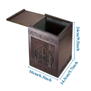 Modern El Yapımı Özelleştirilebilir Ahşap Oymalı Haçlı Kremasyon Kutuları Yetişkin Kediler Köpekler İçin Oymalı Haçlı Dayanıklı Anıt Tabutu - Product Image 3