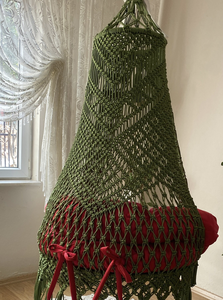 <b>Macrame</b> Round Swing, <b>macrame</b> swing, <b>Hanging</b> <b>Chair</b>,Christmas,Green christmas decorations - Product Image 2
