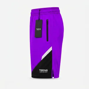 Shorts de sport pour homme Performance, respirants, écologiques, couleur unie, avec tissu extensible confortable pour la course à pied, l'entraînement et la remise en forme - Product Image 3