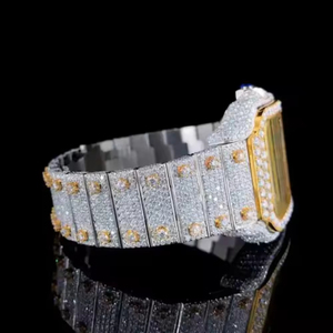 Montre de luxe carrée personnalisée, classique, en acier inoxydable, mouvement à quartz, style rétro, unisexe, cadran arabe blanc, idéale pour les mariages et les fêtes - Product Image 2