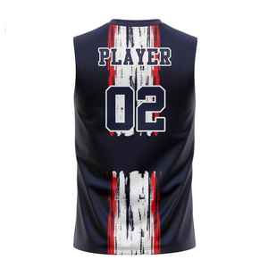 เสื้อเจอร์ซีย์ 7on7 สำหรับผู้ใหญ่ พิมพ์ลายดิจิทัล แขนสั้น ระบายอากาศ แห้งเร็ว รับผลิตแบบ OEM ขายส่ง - Product Image 2