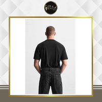 Vente exclusive T-shirt pour homme de qualité supérieure, couleur noire, décontracté, surdimensionné, 100% coton, 160-180 GSM, manches courtes, vêtements d'été