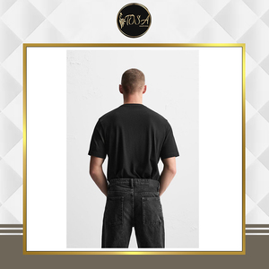 Vente exclusive de t-shirts pour hommes en coton 100% de qualité standard, couleur noire, taille grande, manches courtes, pour l'été - Product Image 3