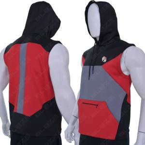 เสื้อฮู้ดดี้ผู้ชาย BSW แฟชั่น แขนกุด พิมพ์ลาย ผ้าหนา 100% ผ้าฝ้าย สไตล์ฮิปฮอป สตรีท ทรงหลวม สบายๆ - Product Image 1