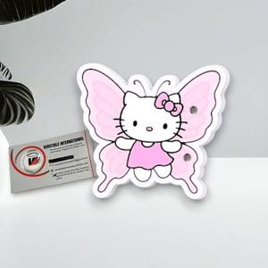 ขนตาปลอมอะคริลิคแม่เหล็กทรงรูปหัวใจรูปไข่ลายผีเสื้อน่ารักแบบปรับแต่งได้ ลายเฮลโลคิตตี้ รักษาสิ่งแวดล้อม ใช้ซ้ำได้ - Product Image 1