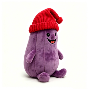 Peluche de berenjena personalizado, peluche de berenjena, peluche de verdura, lindo peluche de berenjena, adorable peluche de verdura - Product Image 2