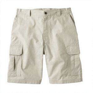Pantalones Cortos Cargo de Lona 100% Algodón para Hombre, Estilo Urbano, Color Sólido, Cintura Media, Transpirables, Casuales, con Bolsillos, Cintura Elástica - Product Image 3