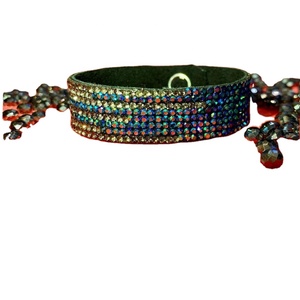 Luxury Latest Design Fashion Suede <b>Leather</b> Wrap <b>Bracelet</b> With Rock Crystal/ Rhinestone/Beaded Manufacturer - Product Image 1