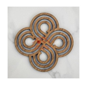 Handmade Wooden <b>Coasters</b> <b>for</b> <b>Drinks</b> Set of 4 Luxury Table Decor <b>Coaster</b> Hand Made Customized Natural - Product Image 1