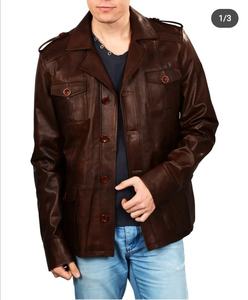 Chaqueta de cuero personalizada para hombre, a la moda chaqueta de cuero, hecha en paquistaní, el mejor precio - Product Image 1