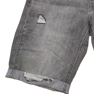 Shorts en jean vintage surdimensionnés et respirants pour homme, avec broderies et déchirures, style streetwear, taille mi-haute - Product Image 4