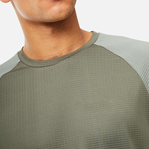 Men's Summer Sporty 2-Piece <b>Set</b> Color Blocking Quick Dry T-Shirt Shorts Crew Neck Polyester Spandex <b>Knitted</b> Athletic Wear - Product Image 6