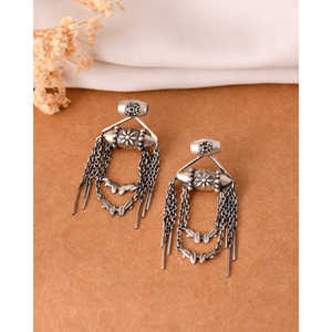 Samaira Fashion Meera Jaipur India <b>Dangle</b> <b>Silver</b> <b>Earrings</b> MTER534 - Product Image 2