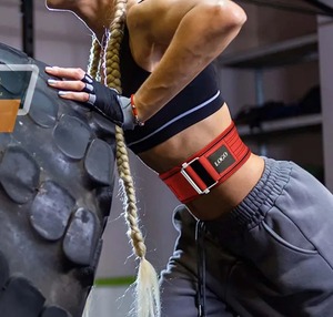 Cinturón de Levantamiento de Pesas 100% Nailon Personalizado con Cierre Automático, Accesorio de Gimnasio para Soporte Lumbar en Ejercicios de Levantamiento de Pesas - Product Image 4