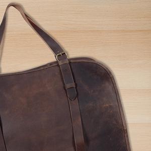 Bolsa de transporte de leña plegable, a prueba de olores, de cuero genuino personalizado, resistente, portátil, para transportar leña para chimenea. - Product Image 6