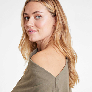 Sweat-shirt décontracté à épaules dénudées pour femme avec cordon de serrage, manches longues, coupe ample, doux et tendance, bas réglable, pour le quotidien - Product Image 6