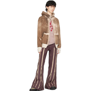 Sweat à capuche en molleton marron décontracté pour homme, imprimé sur mesure, avec strass, écologique, respirant et résistant à la décoloration - Product Image 2