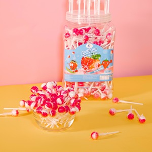 Dulces de Navidad hechos con frutas frescas naturales, piruletas de malvavisco con sabor a fresa fabricadas en Vietnam - Product Image 1