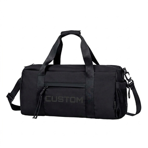 Custom Polyester Sport Duffel <b>Bag</b> Water Resistant Weekender Travel <b>Bag</b> Soft Handle Shoulder Strap <b>String</b> Closure Unisex Gym <b>Bag</b> - Product Image 1