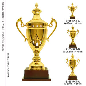 ถ้วยรางวัลใหญ่55ซม. 48ซม. 41ซม. ทองสำหรับเชฟเทศกาลวันหยุดทำจากโลหะแผ่นรางวัลสั่งทำได้ถ้วยรางวัลอัตโนมัติพร้อมฐานไม้ - Product Image 4