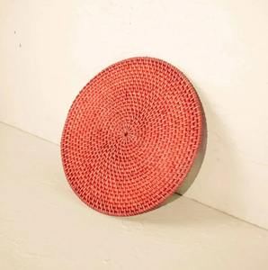 Juego de Posavasos de Ratán Tejido Naranja, Mantel Individual para Tazas, Vasos y Jarras, Protección de Mesa para Cafeterías, Oficinas y Hogares, Venta al por Mayor desde India - Product Image 4