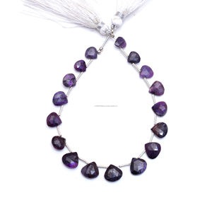 Perles de Sugilite Naturelle Brune Façonnées en Forme de Cœur, Faites à la Main, de Qualité Supérieure, pour la Fabrication de Bijoux DIY (Colliers, Bracelets, Boucles d'Oreilles) - Product Image 1