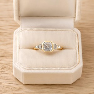 High Quality Luxury IGI Certified Ascher Cut Lab Grown Diamond Engagement <b>Ring</b> Gold Solitaire <b>Wedding</b> <b>Ring</b> At Factory Price - Product Image 2