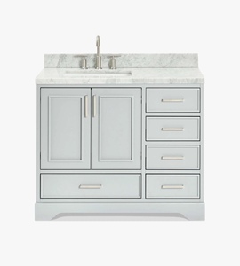 Mueble de Baño Personalizado Mary de 43 Pulgadas con Lavabo a la Izquierda, Solo Mueble, 3 Opciones de Acabado, Fabricante OEM de Vietnam - Product Image 1