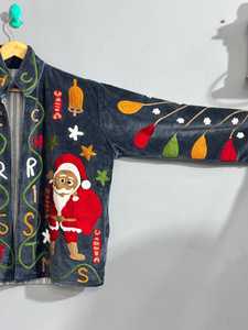 เสื้อแจ็คเก็ตคริสต์มาสปักลายกำมะหยี่หรูหรา สไตล์โบโฮ สำหรับเทศกาลคริสต์มาส เสื้อโค้ทแบบอุซเบก ซูซานี เสื้อคลุมผู้หญิงสำหรับฤดูหนาว ของขวัญสำหรับเธอ - Product Image 5