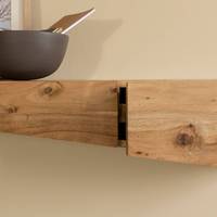 Étagère murale asymétrique Vandana Optima Zentrix en bois d'acacia