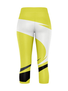 Legging Capri de Yoga Respirant à Motif Uni par Sublimation pour Femme – Haute Qualité, Idéal Fitness, Gym, Course et Sports de Plein Air - Product Image 4