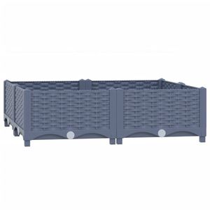 Jardinières surélevées en polypropylène bleu-gris 31,5 x 31,5 x 9,1 po – Pots et jardinières - Product Image 2