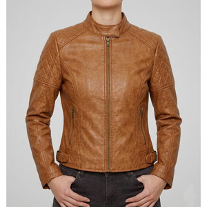 Veste en cuir de mouton souple de qualité supérieure pour homme, matelassée, épaules rembourrées, coupe ajustée, style moto, fabricant sur mesure de haute qualité - Product Image 1