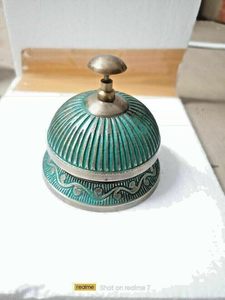 Brass Table <b>Bell</b> Hotel Reception <b>Bell</b> Office School <b>Service</b> <b>Bell</b> Vintage Antique Brass Desktop Calling <b>Bell</b> Desk <b>Service</b> <b>Bell</b> (5 - Product Image 3
