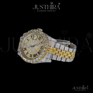 Reloj RLX de Último Diseño, Totalmente Adornado con Diamantes Moissanite, Joyería Hiphop para Compromiso, Fiesta, Boda, Aniversario, Regalo - Product Image 4