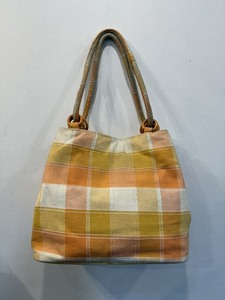 Sac fourre-tout décontracté en coton à carreaux avec deux poignées, léger, à ouverture supérieure, pour usage quotidien, sac à main pour femme - Product Image 1