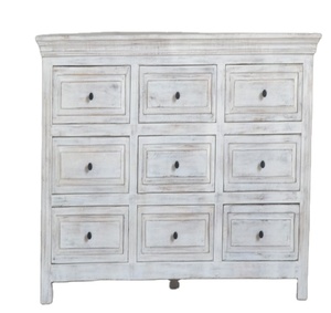 WHITE WOOD CABINET MANGO WOOD IN WHITE WASH FINISH