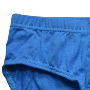 Customizable <b>Men</b> Mid-Rise Solid Blue Boxer Briefs 100% Cotton Knitted Breathable Seamless Eco-Friendly Everyday Wear - Product Image 3