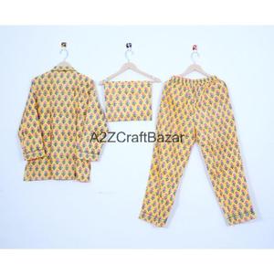 Elegante y Romántico Conjunto de Pijama de 2 Piezas para Mujer, 100% Algodón, Suave y Transpirable, con Estampado Floral, Mangas Largas y Cintura Elástica - Product Image 4
