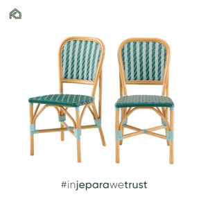 Silla de Comedor para Restaurante con Ratán Sintético y Estructura de Aluminio Ligero, Diseño Moderno, Duradera, Impermeable y Ecológica - Product Image 3