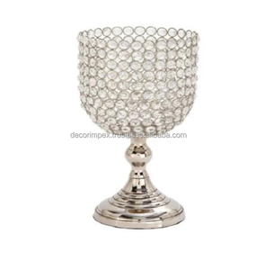 Bougeoir votif en cristal fait à la main support de lampe chauffe-plat vaisselle décorative pièce maîtresse élégante pour la décoration intérieure élégante - Product Image 1