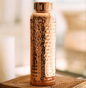 Bouteille d'eau en cuivre martelé et poli, style moderne et élégant, idéale pour un cadeau - Product Image 3