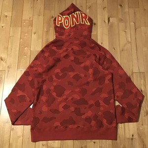 Sudadera con capucha extragrande con cremallera Red Skulls para hombre, estilo urbano, de poliéster tejido de 370 g, para otoño - Product Image 2