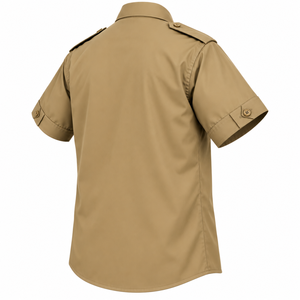 Chemise de sécurité pour homme de haute qualité, manches courtes, tenue de travail d'été, couleur unie, logo personnalisé, uniforme en polyester/coton - Product Image 6