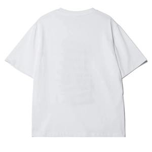 Camiseta Blanca Extra Grande para Hombre con Estampado Negro Dibujado a Mano, Manga Corta, Cuello Redondo, Estilo Urbano, Jersey de Algodón con Logotipo Estampado en la Parte Delantera - Product Image 2