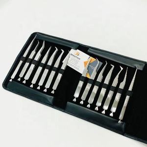 แหนบต่อขนตาปลอมสแตนเลสแบบมืออาชีพเครื่องมือปลายแหลมที่ผ่านการทดสอบด้วยมือพร้อมคุณสมบัติส่วนตัวแบบคลาสสิก - Product Image 1